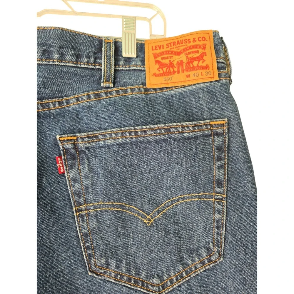 LEVI'S 550‎ Men's Relaxed Fit Jeans W40 L30 Blue Denim Casual Everyday